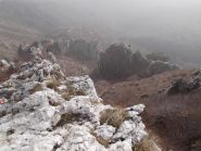 a sinistra la cresta OSA, a destra la 50° CAI