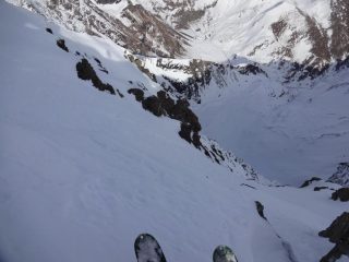 breve tratto da valicare in parete nord-est