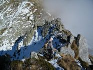 In discesa dal Cavalgrosso verso la bocchetta