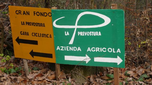 segnaletica lungo il percorso delle Prevostura