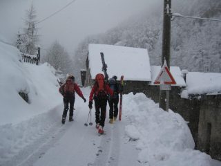 si parte sotto la neve