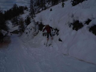 l'arrivo sulla poderale in basso...