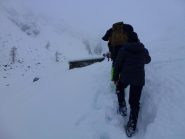 Colonna in salita all'Alpe Ciavanis