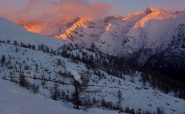 la montagne rosa dell'alta valle di piantonetto