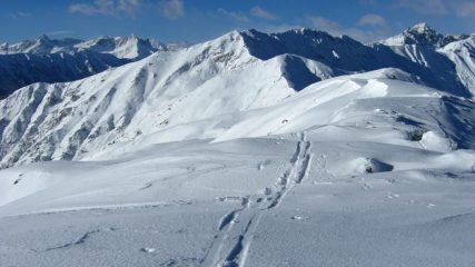 Innevamento verso Riba del Gias....