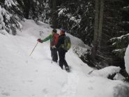 neve sempre più abbondante e traccia da fare...