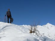 Franco sull'Alantur con il Monte Colombo a destra