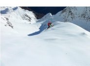 Cercando un pò più di ripido in un canalino secondario