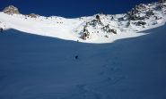 Pendio finale. Al centro la cima. 