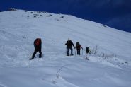 salendo lungo il versante Sud del Ciotto Mieu (8-12-2012)