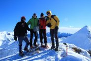 Maurizio, Andrea, Maria Carla e Stelvio in vetta al Ciotto Mieu (8-12-2012)