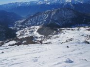 il pendio sotto la cima