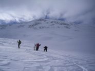 arrivati sotto la punta Chaligne  non lontana(circa 100-150 metri),qui ci siamo fermati...