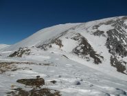 Poca neve in cima ma con una fascia ristretta ben sciabile