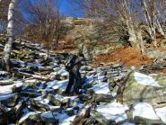 nella pietraia sotto alla Cima di Piriè