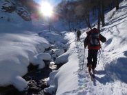 Costeggiando il torrente di fianco al pianoro a 1843m