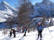 Sul ripido pendio dietro alla grangia Chiarloso