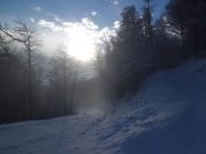 Giochi di luce e nebbia dopo la nevicata