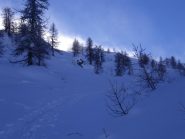 bufera di vento sulla cresta