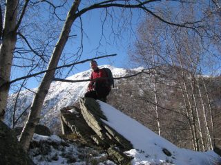 Franco al Munt Giasset con sfondo la Punta Arbella
