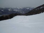 pendio sotto l'alpeggio chamolé