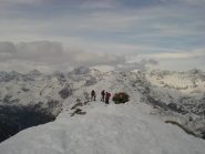 il panorama sul gruppo del Gran Paradiso visto da punta Cia