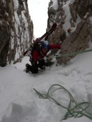 uscita dal primo risalto. Ma perché la neve sul casco? :-)