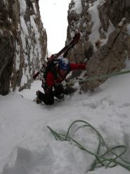 uscita dal primo risalto. Ma perché la neve sul casco? :-)