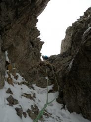 Secondo salto roccioso, uscita dal canale