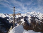 Croce di Tempie, sullo sfondo Costa Pianard e Bec d'Orel