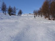 salita lungo la pista chiusa