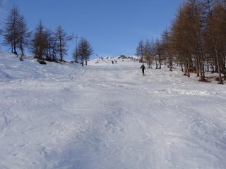 salita lungo la pista chiusa