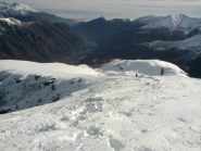 la dorsale e il plateau visti dalla vetta