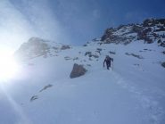 uscendo sulla spalla tra il Vallonetto e las Blancias