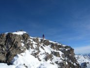 tratto di roccette per la vetta
