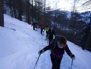 in salita nel bosco....
