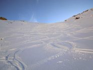 discesa verso il fondo del vallone di sort