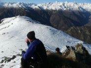 La parte innevata della dorsale percorsa