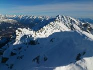 panorama (parziale) dalla vetta, verso il Pizzo Giezza