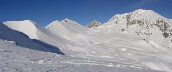 l'itinerario per il colle visto dal col de l'alpet