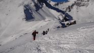 la dorsale di salita dal colle