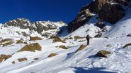 salendo verso il pendio-canale del Passo Superiore di Malanotte (31-12-2012)