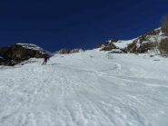 neve marcetta nell'ultima parte di discesa
