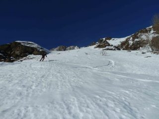 neve marcetta nell'ultima parte di discesa