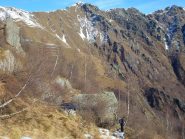 alpe Biolai e al centro in alto l'Uja d'Ingria