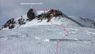 ultimo tratto di salita per la Punta della Gavia (1-1-2013)