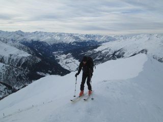 arrivo in vetta con passaggio un po' delicato