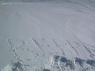 Non essendoci libro al passo, abbiamo firmato su neve.