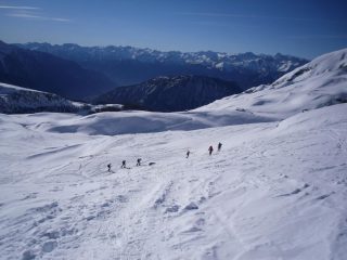 il gruppo in salita....