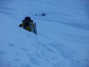 La traccia sotto all'Arp non è il massimo per lo skialp...